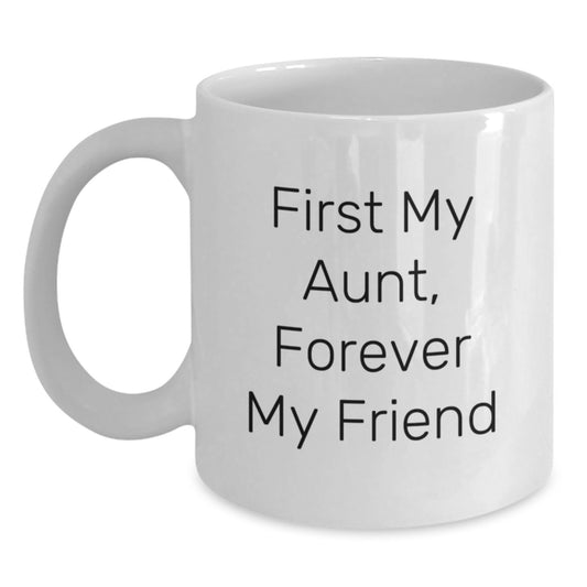Funny Aunt Quotes White Coffee Mugs Gifts for Aunt from Family at Christmas Time - Main