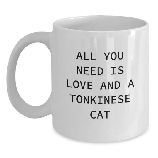 Tonkinese Cat Gifts, Funny Quote Mugs, White Ceramic Coffee Mug for Graduation, Gifts from Family for Tonkinese Cat Lovers, 11oz or 15oz - Main