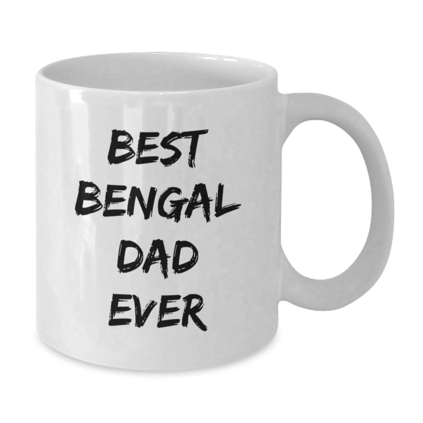 Funny Bengal Cat Dad Gifts for Men Friends Coworkers from Best Bengal Dad Ever White Coffee Mug - Additional