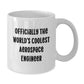 Funny Aerospace Engineer Gifts from Friends for Men's Graduation Unique White Coffee Mugs - 'Officially The World's Coolest Aerospace Engineer' Quote - Additional