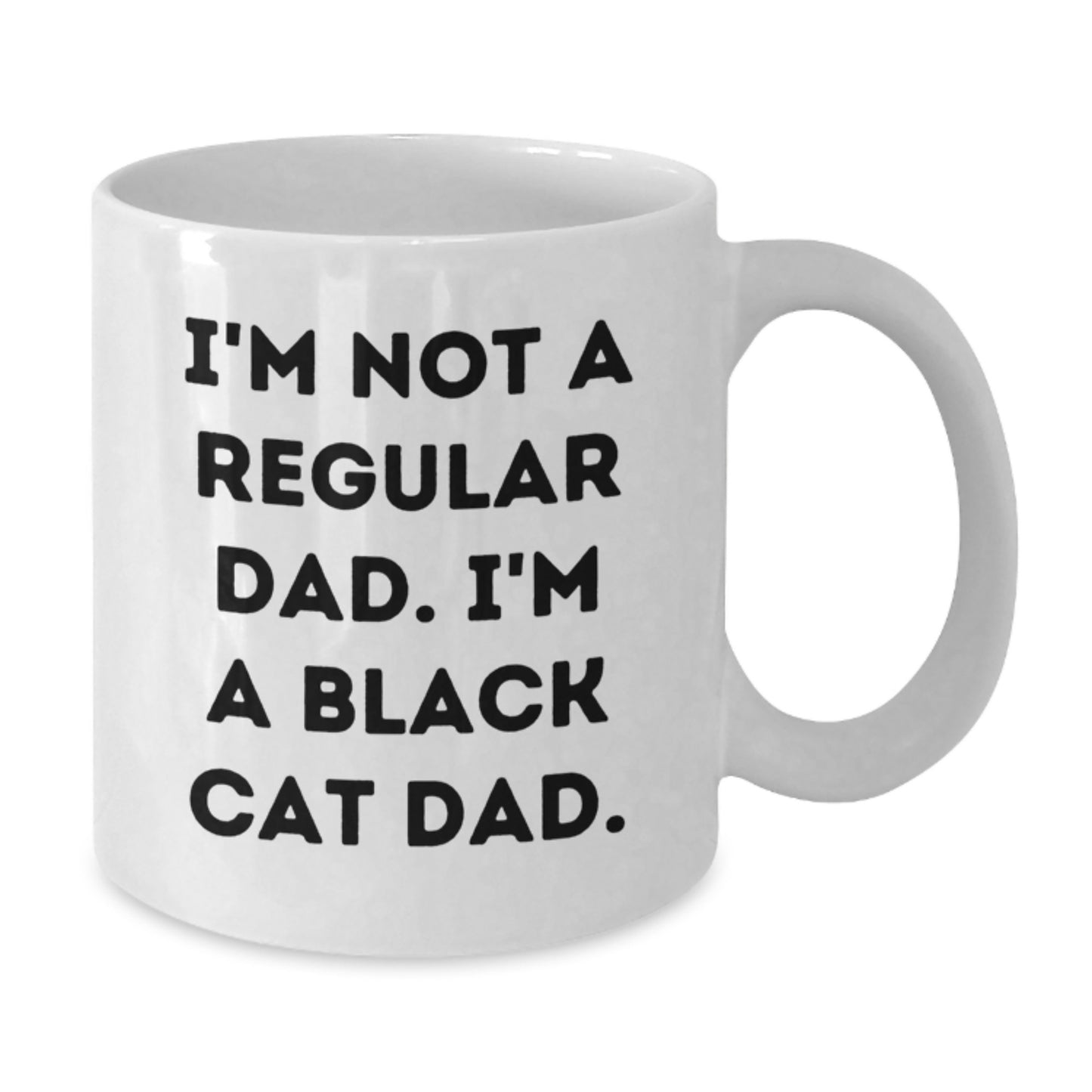 Funny Black Cat Dad Gifts from Mom, White Coffee Mug for Black Cat Lovers, Graduation Unique Gifts - Additional