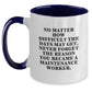 Funny Inspirational Maintenance Worker Gifts from Family Two Tone Coffee Mug for Men and Women at Christmas - Main