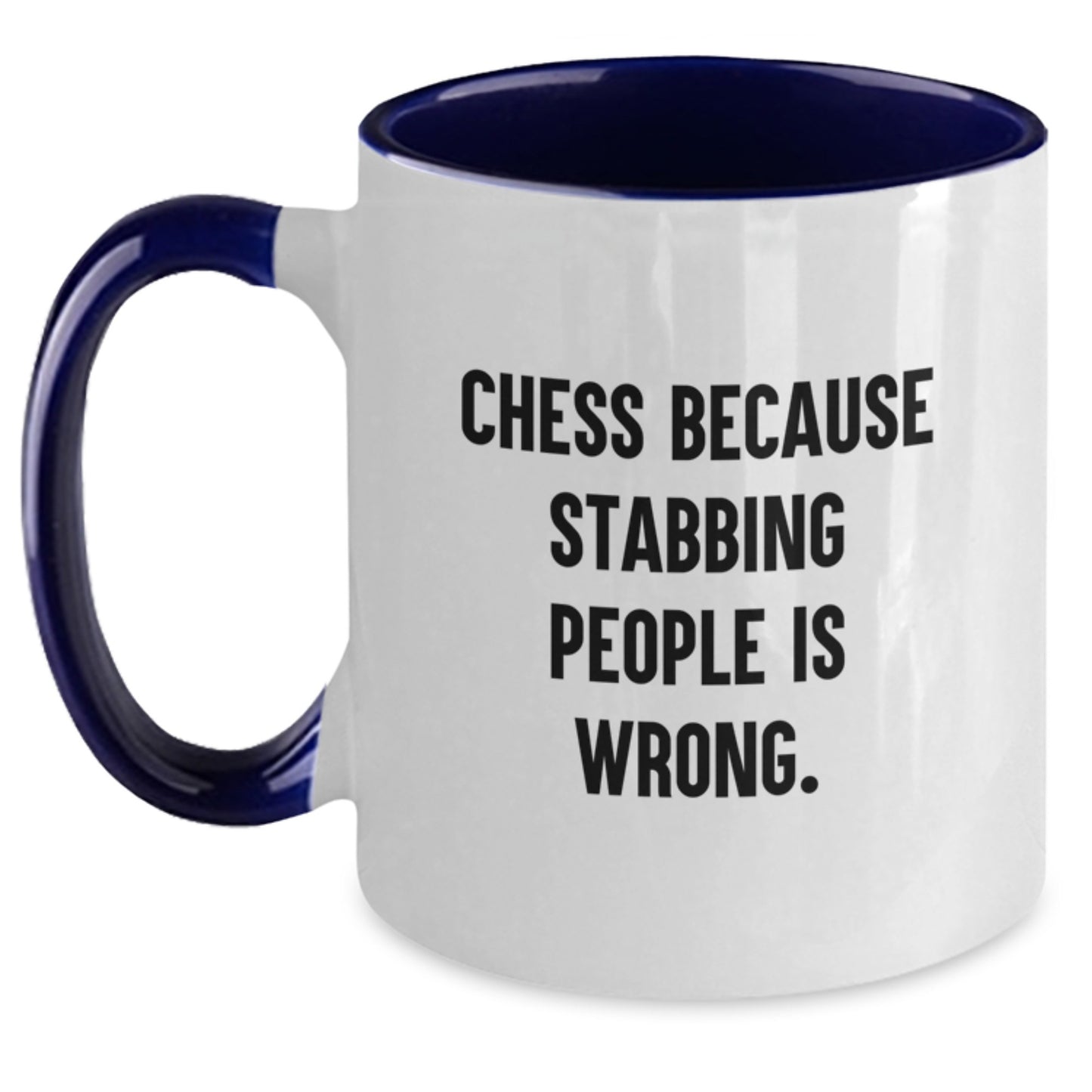 Funny Chess Quote Gifts from Men for Birthday Unique Chess Two Tone Coffee Mugs, Red and White, Black and White, Pink and White, Navy and White - Main