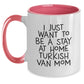 Funny Turkish Van Cat Gifts from Mom to Daughter for Christmas - Unique Two Tone Coffee Mug with I Just Want To Be A Stay At Home Mom Quote, Black and White - Main
