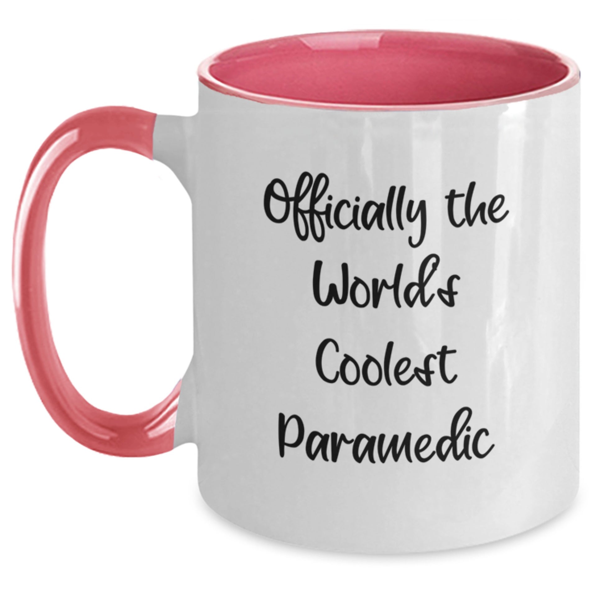 Funny Rescue Worker Gifts from Friends for Rescue Worker Men - 'Officially The World's Coolest Rescue Worker' Two Tone Coffee Mug Black and White - Main