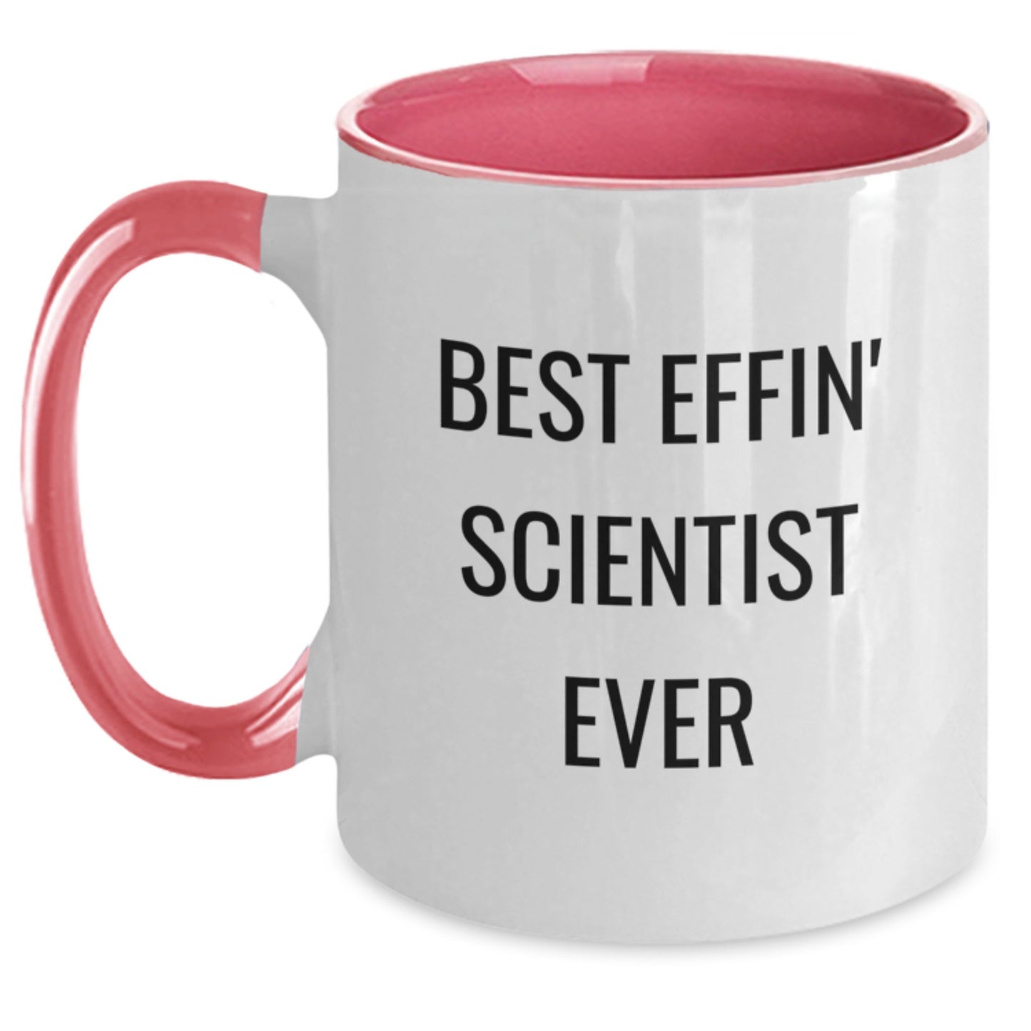 Funny Scientist Gifts from Friends for Men, Best Effin' Scientist Ever Two Tone Coffee Mug, Christmas Unique Present - Main