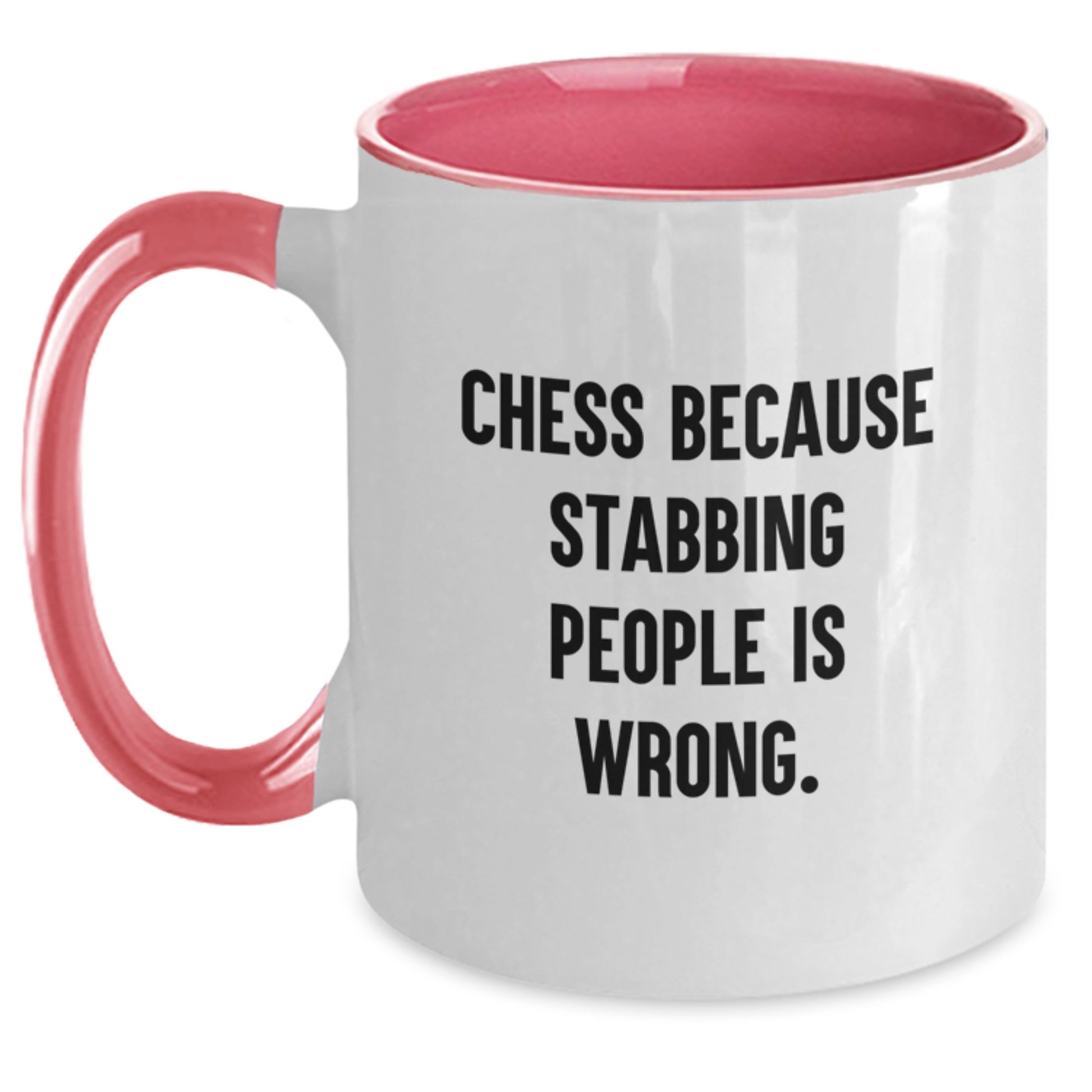 Funny Chess Quote Gifts from Men for Birthday Unique Chess Two Tone Coffee Mugs, Red and White, Black and White, Pink and White, Navy and White - Main