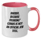 Funny Barber Gifts from Men to Barber, Unique Birthday Unique Gifts for Friends, Two Tone Coffee Mug with 'Barber. Because Freaking' genius Is Not An Official Job Title.' Quote - Additional