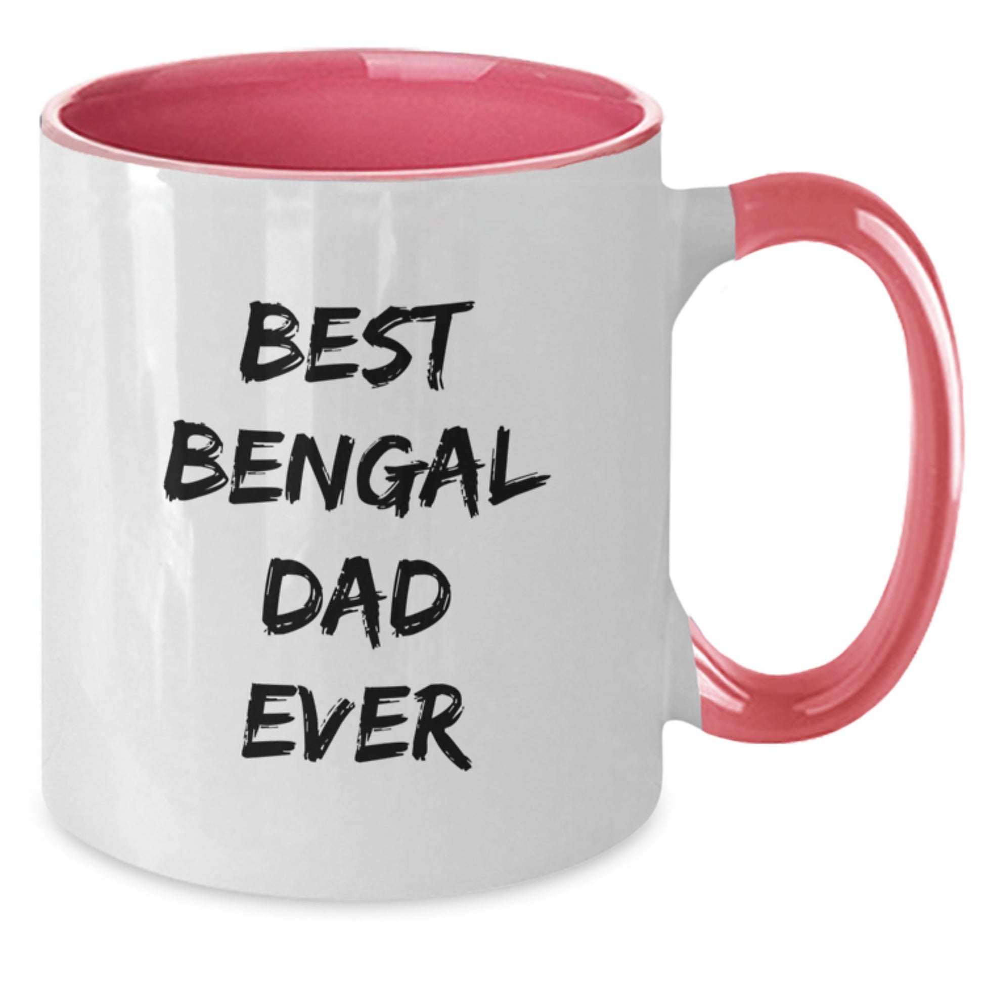 Funny Bengal Cat Gifts from Friends for Best Bengal Dad Ever Two Tone Coffee Mug, Perfect for Graduation - Additional