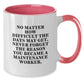 Funny Inspirational Maintenance Worker Gifts from Family Two Tone Coffee Mug for Men and Women at Christmas - Additional