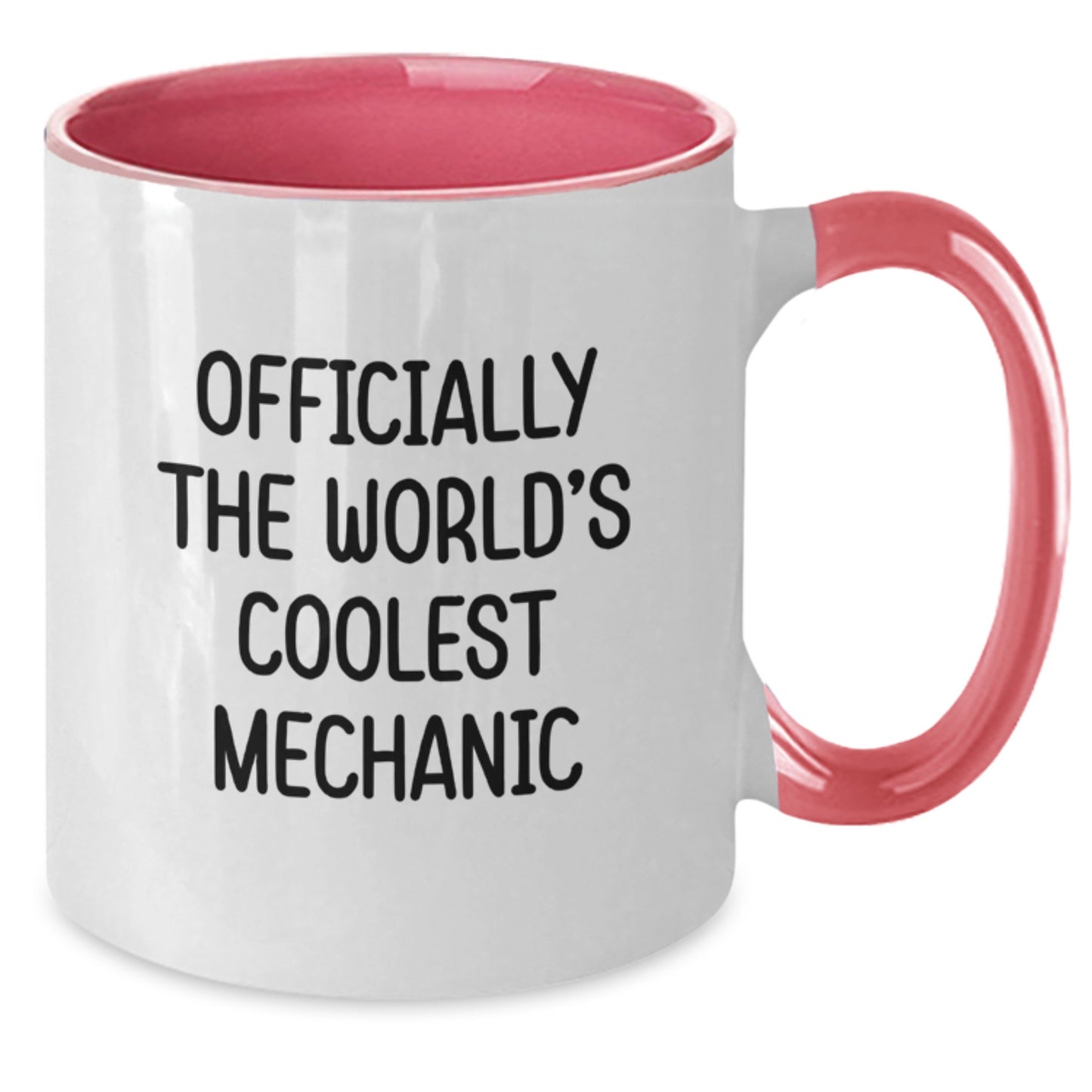 Funny Mechanic Gifts from Friends for Graduation Unique Presents - Officially The World's Coolest Mechanic Two Tone Coffee Mug, Microwave and Dishwasher Safe - Additional