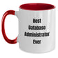 Funny Database Administrator Gifts for Men - Best Database Administrator Ever Two Tone Coffee Mug for Birthday, Gifts from Men to Database Administrator - Main