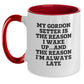 Funny Gordon Setter Dog Gifts from Friends, Cute Two Tone Coffee Mugs for Men, Birthday Unique Gifts with 'My Gordon Setter Is The Reason I Wake Up...and The Reason I'm Always Late' - Main