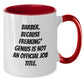 Funny Barber Gifts from Men to Barber, Unique Birthday Unique Gifts for Friends, Two Tone Coffee Mug with 'Barber. Because Freaking' genius Is Not An Official Job Title.' Quote - Additional