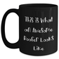 Funny Roofer Gifts for Men - This Is What An Awesome Roofer Looks Like Black Coffee Mug, Gifts from Family for Father's Day - Main