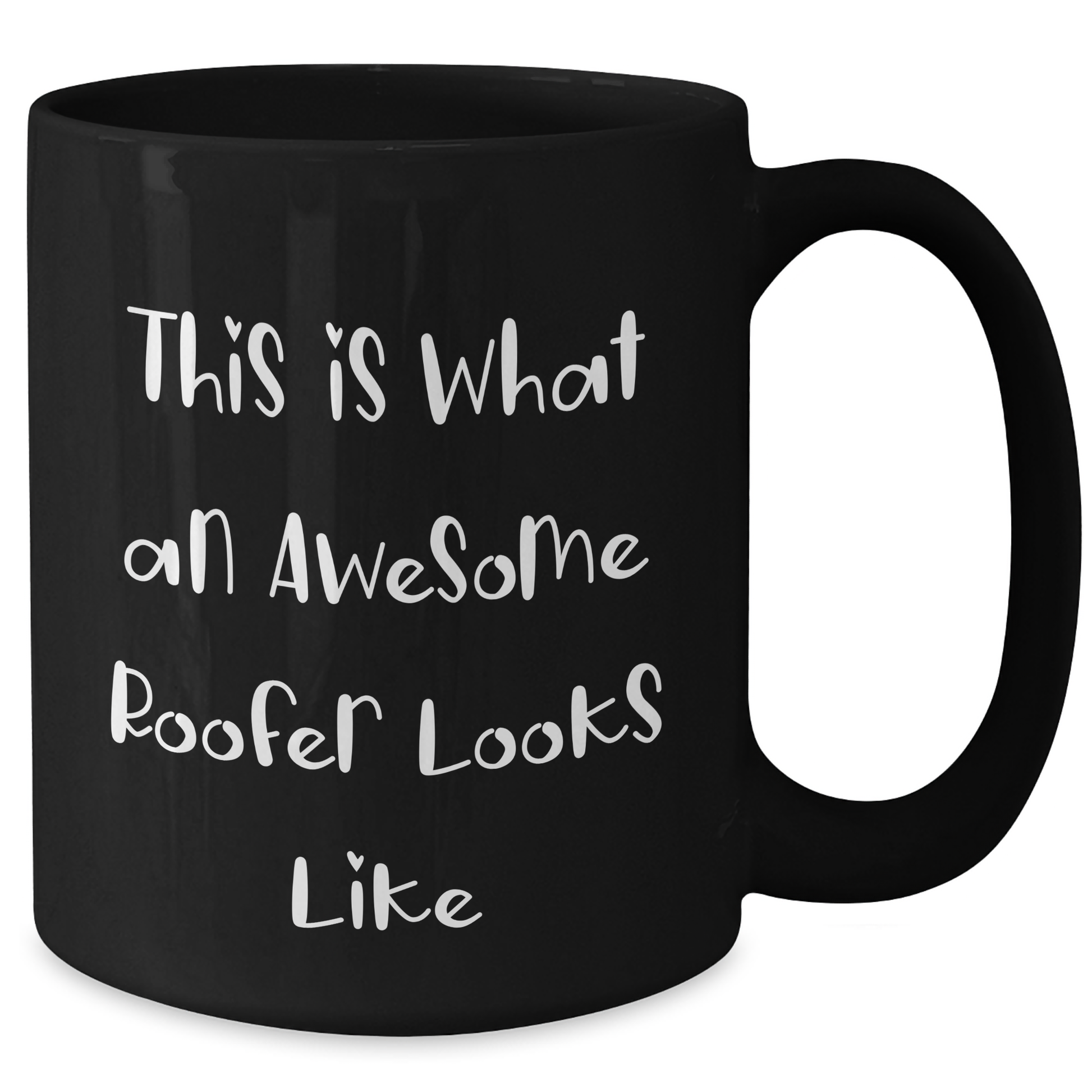 Funny Roofer Gifts for Men - This Is What An Awesome Roofer Looks Like Black Coffee Mug, Gifts from Family for Father's Day - Additional