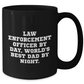 Law Enforcement Officer Gifts, Funny 'By Day, World's Best Dad By Night' Black Coffee Mugs for Men, Gifts from Family to Law Enforcement Officer on Father's Day, Unique Black Coffee Mugs - Additional