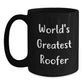 Funny Roofer Mugs for Him Gifts from Friends on Valentine's, World's Greatest Roofer, Black Coffee Mug, Unique Roofer Gifts for Men - Main