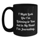 Funny Journaling Quotes Gifts from Women to Friends and Family for Christmas Unique Black Coffee Mugs - Main