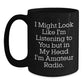 Funny Amateur Radio Enthusiast Gifts from Friends for a Birthday Unique Treat Black Coffee Mug - Main