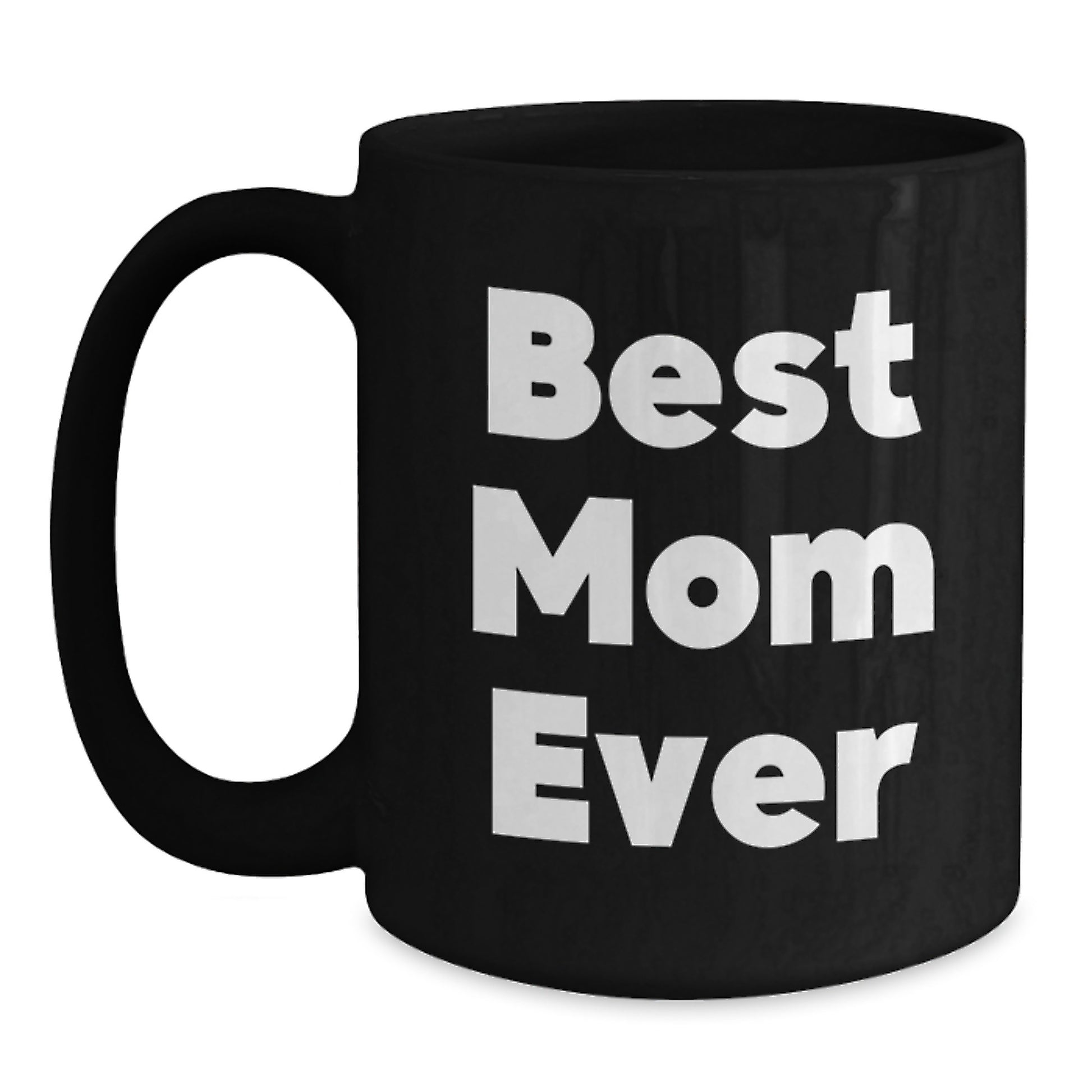 Funny Mom Gifts for Mom, Best Mom Ever Quote, Black Coffee Mug, Gifts from Family, Christmas Unique Gifts, Black Coffee Mug for Mom - Main