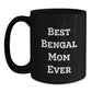 Bengal Cat Mom Funny Unique Gifts for Friends from Mom on Valentine's Black Coffee Mug - Main