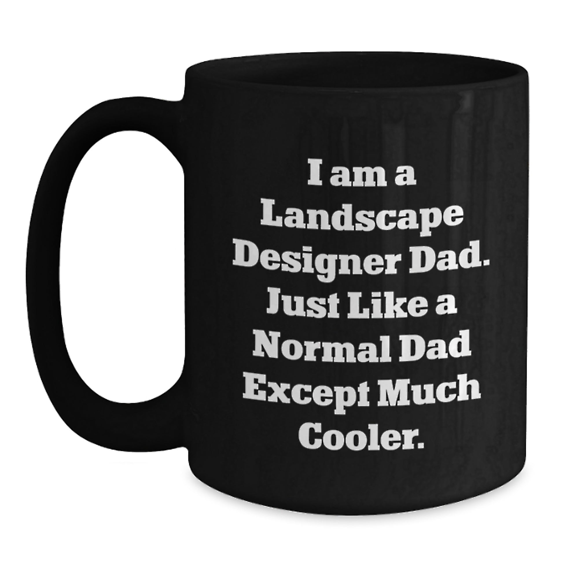 Funny Landscape Designer Christmas Unique Gifts for Friends and Family Black Coffee Mug Perfect for Men and Women - Main