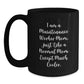 Funny Maintenance Worker Gifts from Mom, Black Coffee Mug for Birthday Unique Gifts for Maintenance Worker Mom, 'I Am A Maintenance Worker Mom. Just Like A Normal Mom Except Much Cooler.' - Main