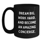 Funny Inspirational Gifts from Friends for Concierge Black Coffee Mug Christmas Unique Presents - Main