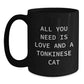 Funny Tonkinese Cat Gifts from Friends for Graduation Unique Black Coffee Mug All You Need Is Love - Main