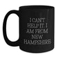 New Hampshire Funny Quote Black Coffee Mug Gifts for New Hampshire Lovers from Friends and Family - Main