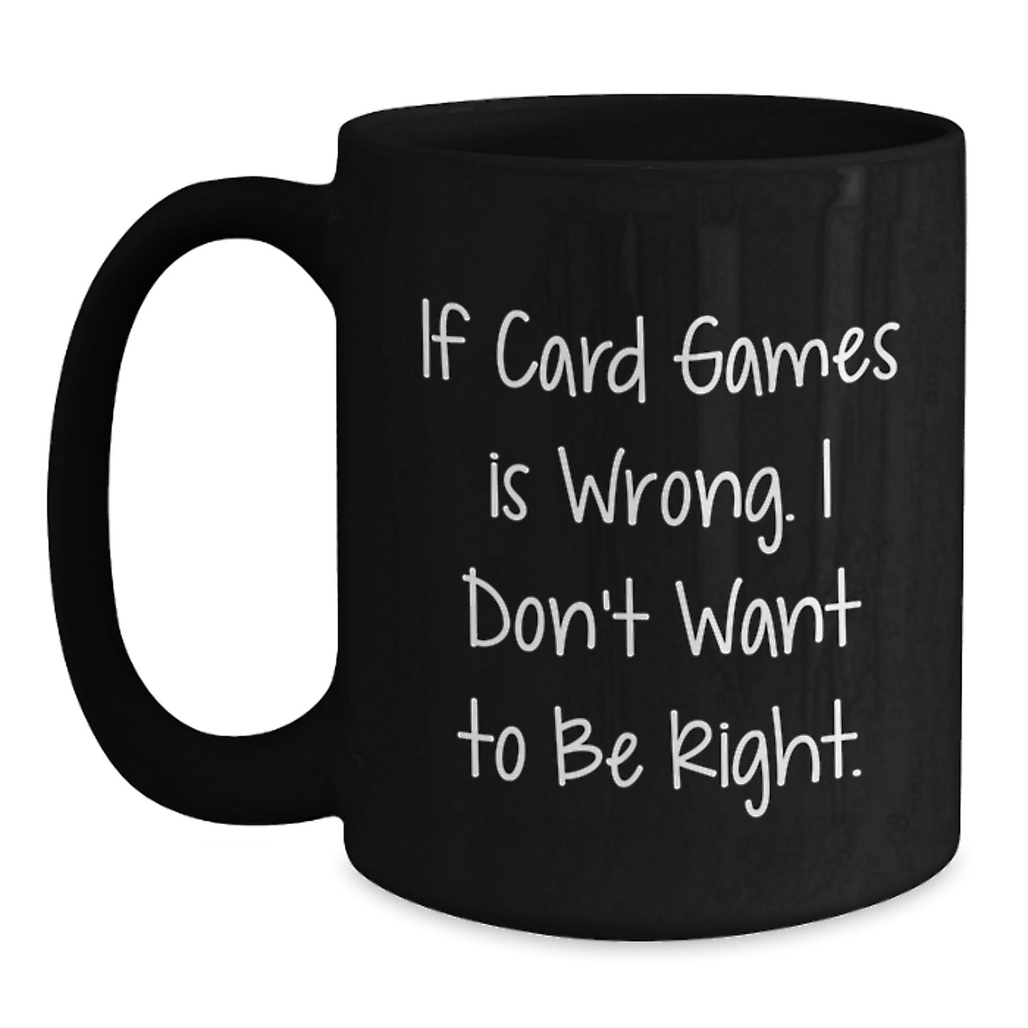 Funny Card Games Enthusiast Black Coffee Mug Gifts from Men to Friends, Gifts for Card Games Lovers, Christmas Unique Presents - Main