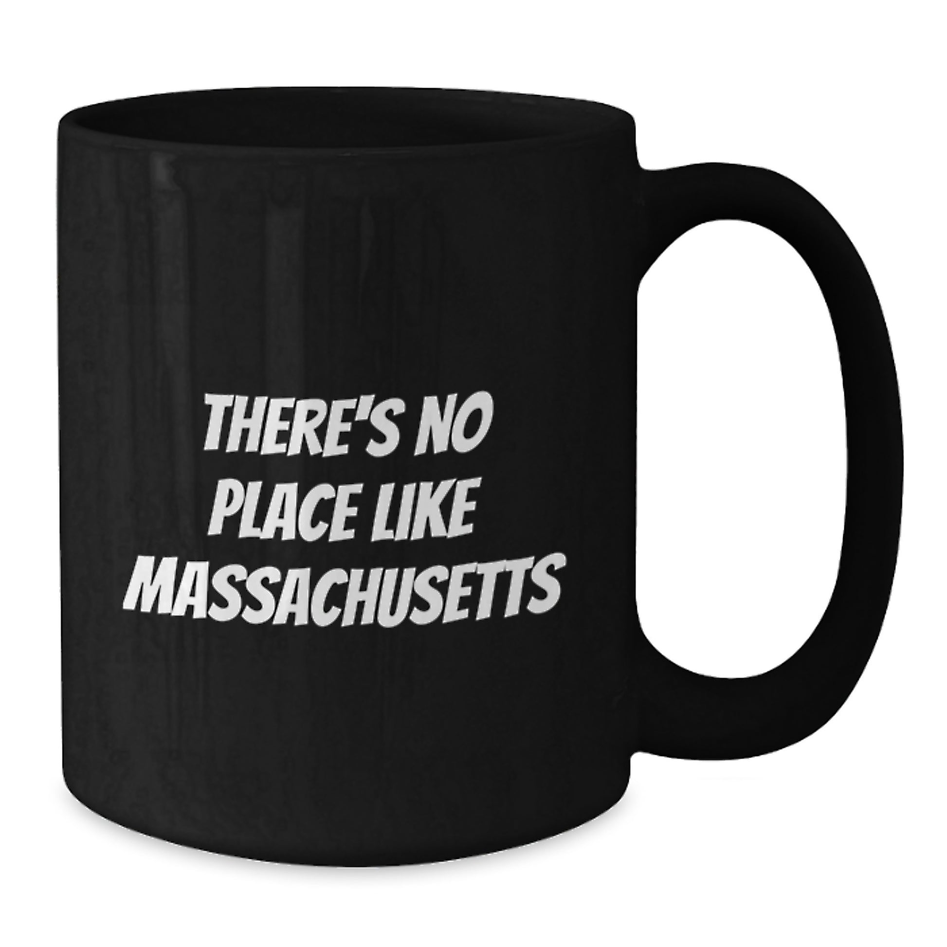Funny Massachusetts Gifts, Black Coffee Mug for Christmas, 'There's No Place Like Massachusetts' Quote, Gifts from Men to Family - Additional