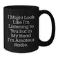 Funny Amateur Radio Enthusiast Gifts from Friends for a Birthday Unique Treat Black Coffee Mug - Additional