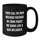 Mom's Partner in Crime Funny Graduation Gifts from Family to Mom, Black Coffee Mug, 11oz or 15oz - Additional