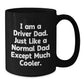 Funny Driver Dad Gifts for Men, Black Coffee Mug, 'I Am A Driver Dad' Quote, Perfect Christmas Unique Gifts from Family to Husband - Additional