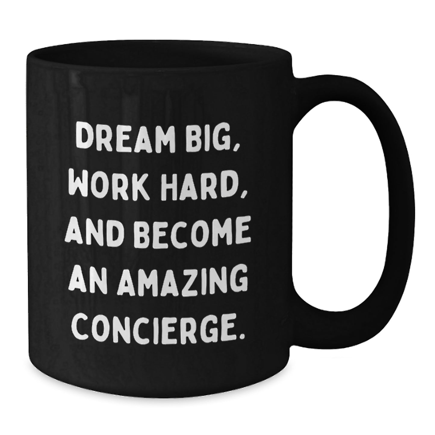 Funny Inspirational Gifts from Friends for Concierge Black Coffee Mug Christmas Unique Presents - Additional