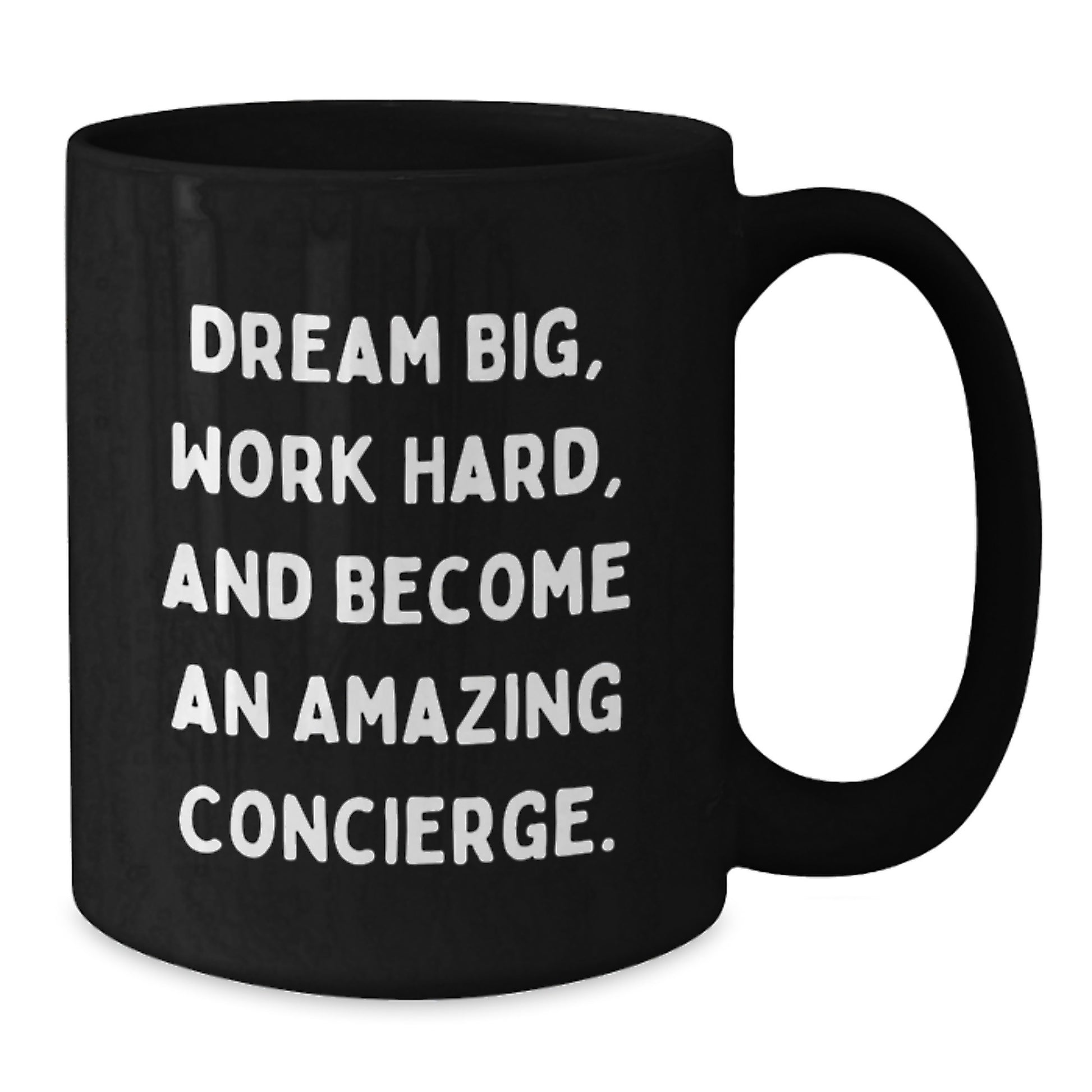 Funny Inspirational Gifts from Friends for Concierge Black Coffee Mug Christmas Unique Presents - Additional