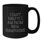 New Hampshire Funny Quote Black Coffee Mug Gifts for New Hampshire Lovers from Friends and Family - Additional