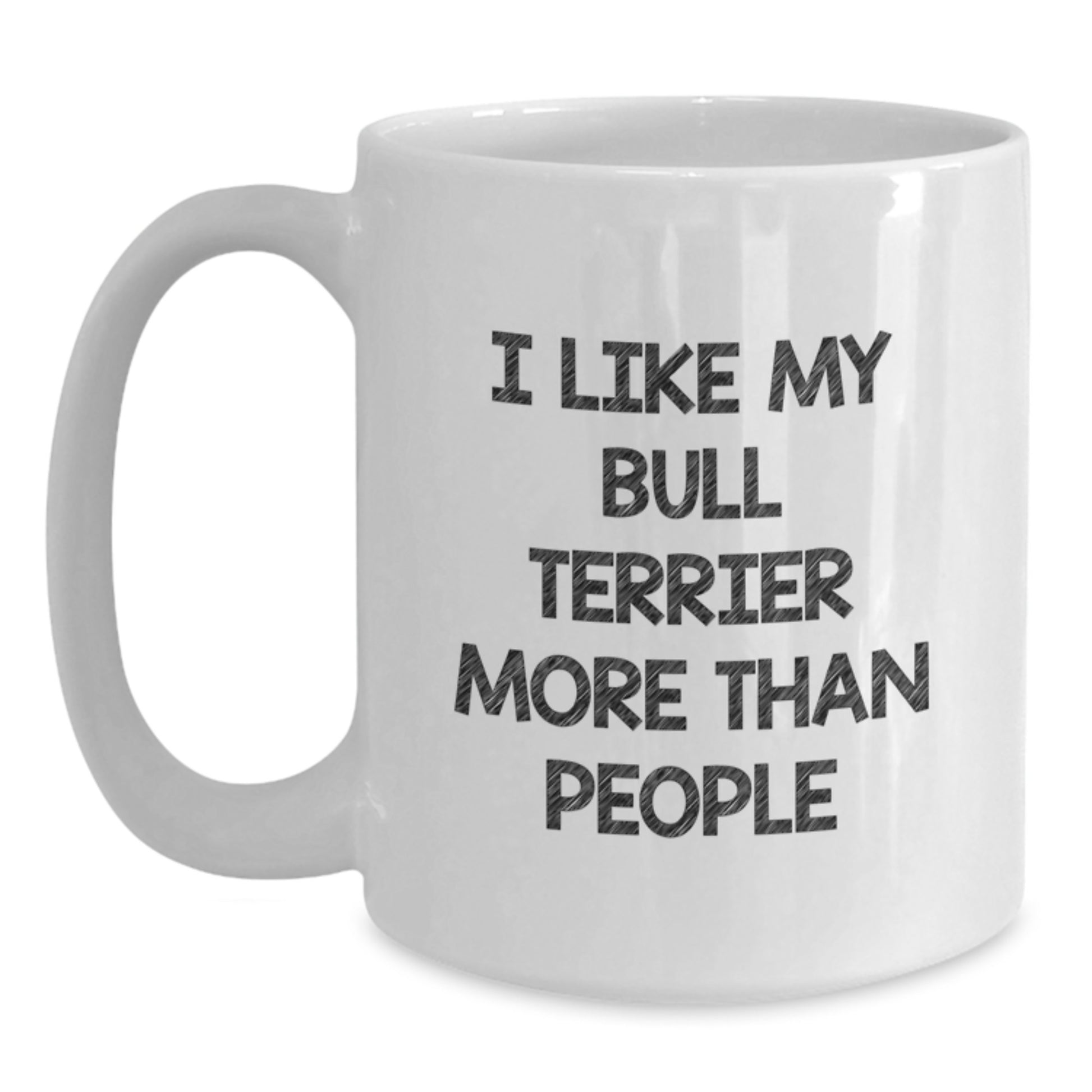 Funny Bull Terrier Dog Gifts from Family for Valentine's White Coffee Mugs - Main
