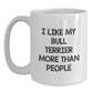Funny Bull Terrier Dog Gifts from Family for Valentine's White Coffee Mugs - Main