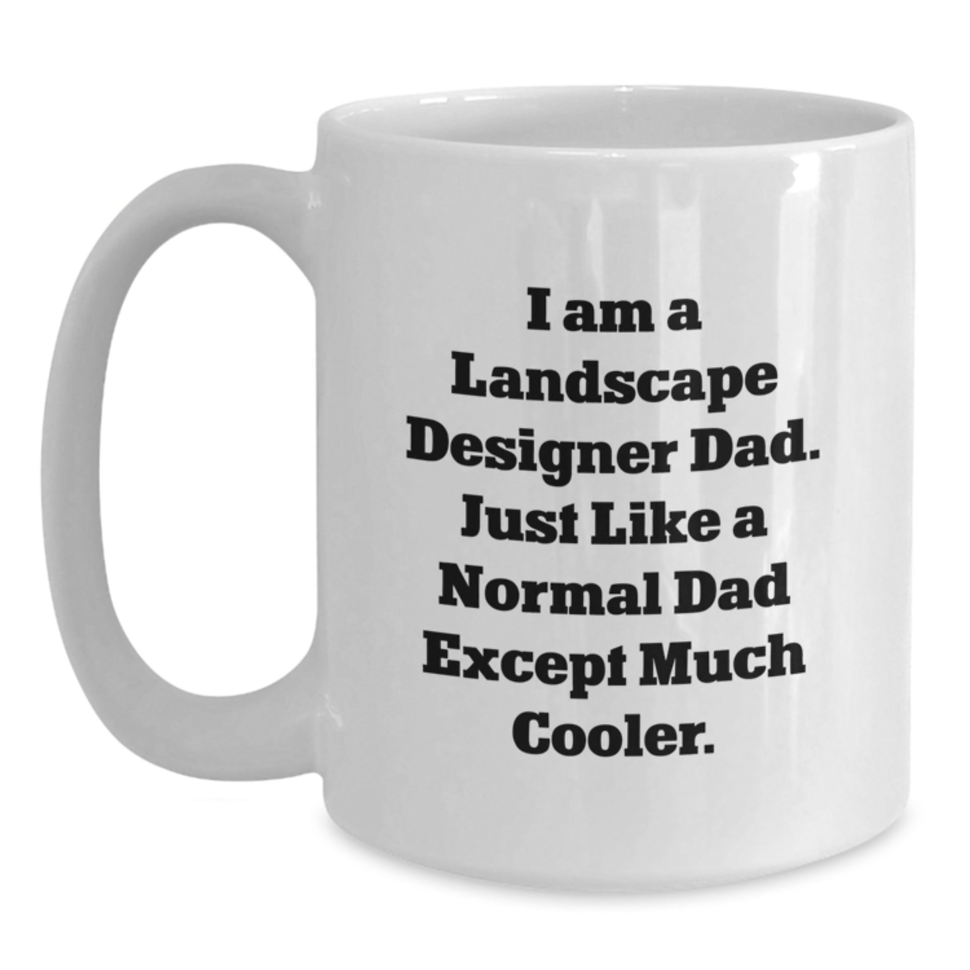 Landscape Designer Coffee Mug Funny Gift Ideas, Gifts from Dad for Landscape Designer Men, Perfect White Coffee Mug for Dad Landscape Designers - Main