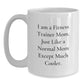 Funny Fitness Trainer Gifts from Mom for Fitness Trainers, White Coffee Mugs for Christmas Unique Gifts, 'I Am A Fitness Trainer Mom' Mugs for Friends and Family - Main