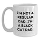 Funny Black Cat Dad Gifts from Mom, White Coffee Mug for Black Cat Lovers, Graduation Unique Gifts - Main