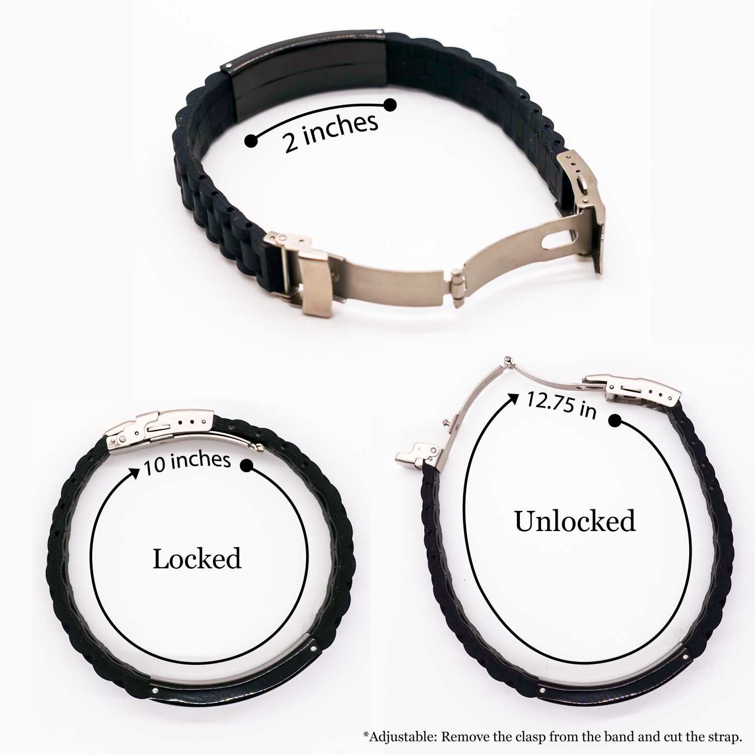 Funny Supervisor Gifts - Glide lock Clasp Black Silver Stainless Steel Silicone Adjustable Mother's Day Unique Gifts from Men to Supervisor - Image 4