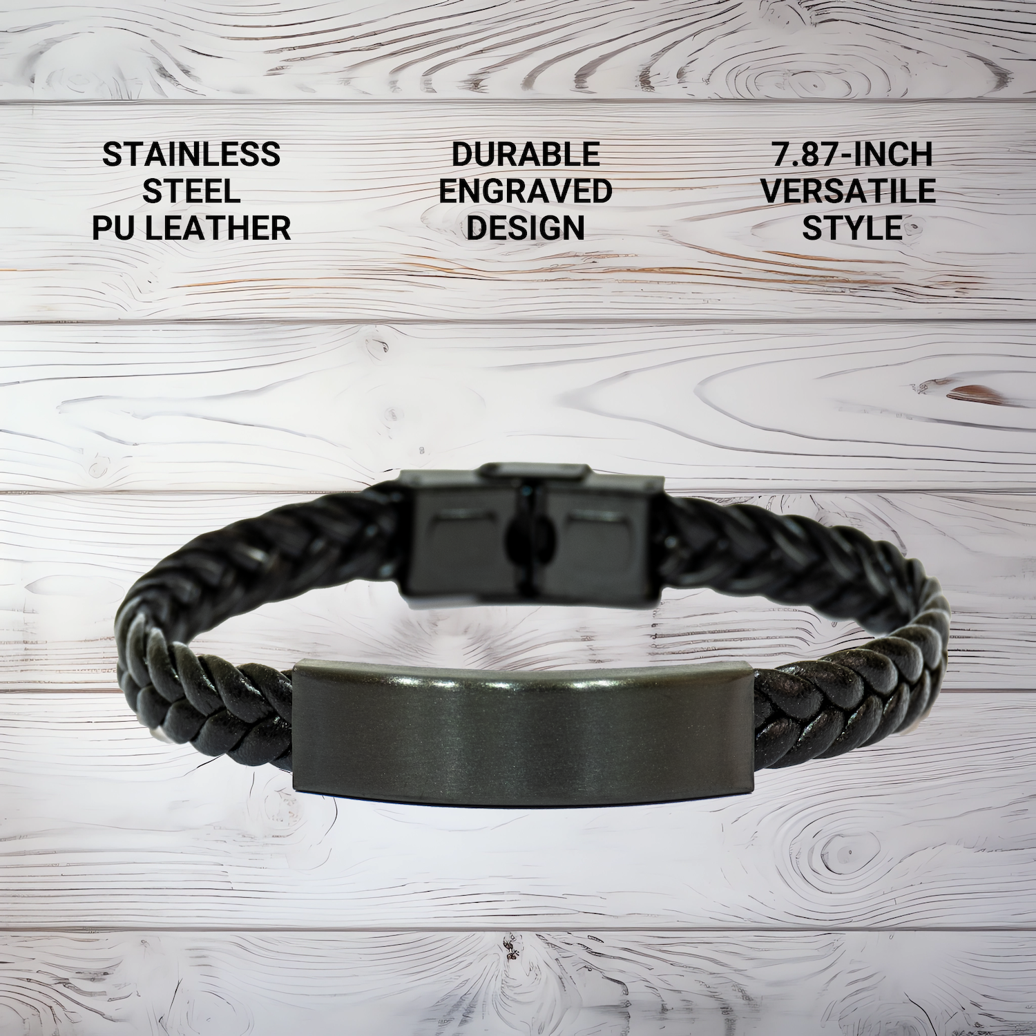 Funny Supervisor Gifts from Men to Supervisor, Interlaced Leather Bracelet for Mother's Day Unique Gifts, I Love How We Don't Have To Say Out Loud That I'm Your Favorite Supervisor Quote - Image 3