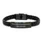 Funny Inspirational Gifts from Men to Bonus Mom Interlaced Leather Bracelet for Father's Day - This Is What An Awesome Bonus Mom Looks Like - Image 1