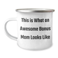 Funny Gifts from Men to Bonus Mom on Father's Day - Camping Mug This Is What An Awesome Bonus Mom Looks Like - Image 1