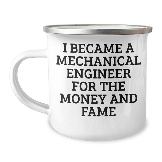 Mechanical Engineer Gifts - Funny Quote Camping Mug for Mom's Day, Gifts from Men to Women, Friends, Family - 12 oz Stainless Steel with Enamel Finish - Image 1