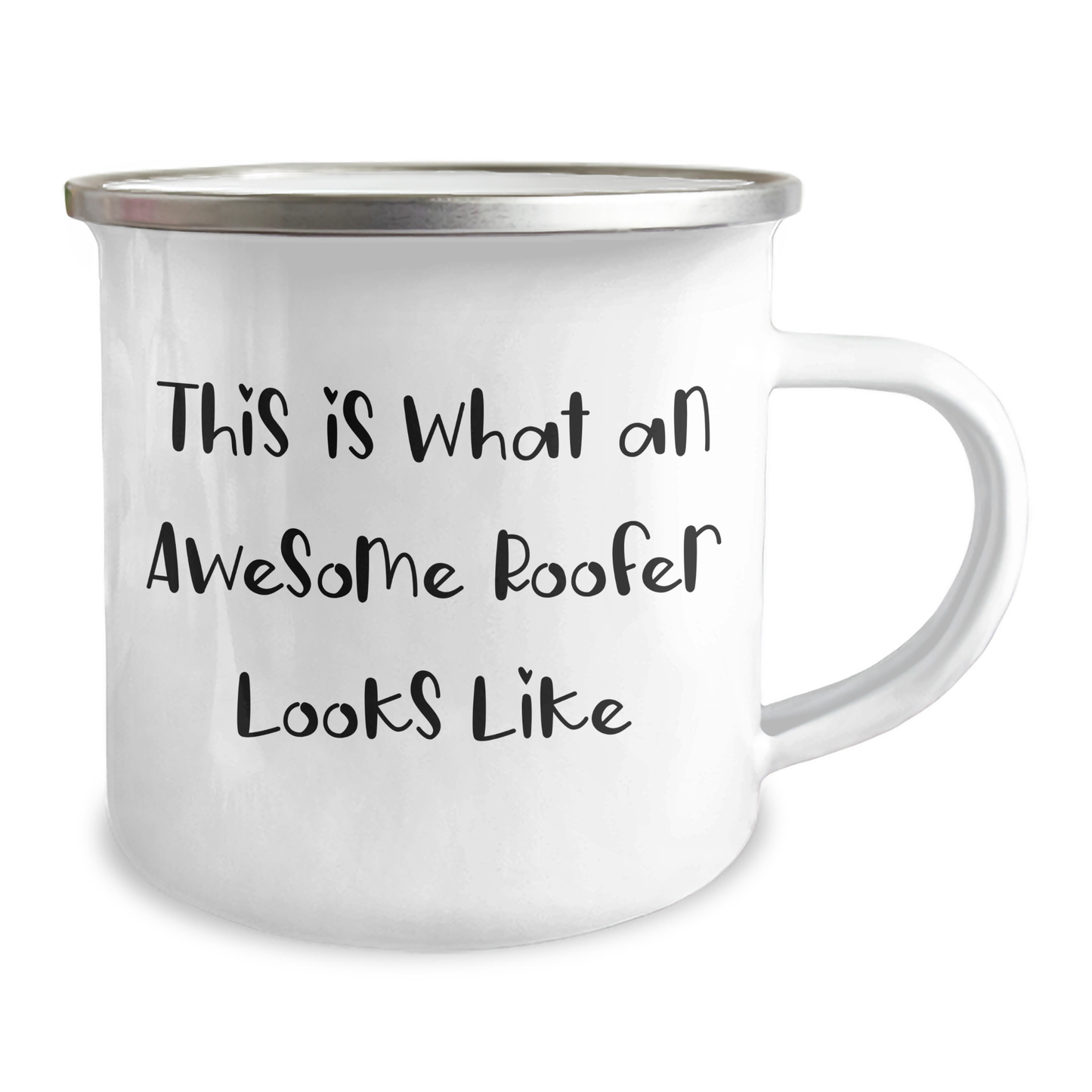 Funny Roofer Gifts, This Is What An Awesome Roofer Looks Like, 12 oz Camping Mug for Father's Day, Gifts from Friends, Gifts for Roofer - Image 2